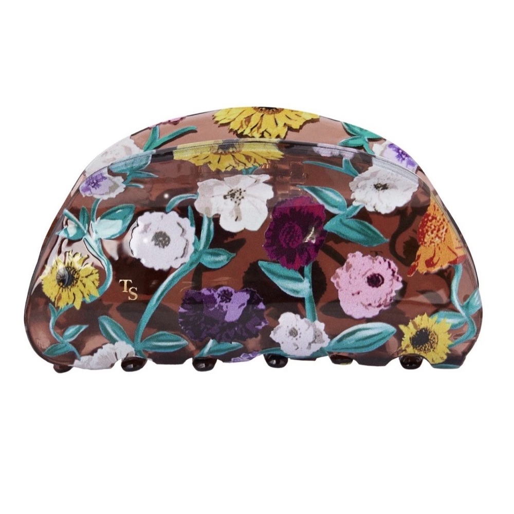 Taylor Swift Floral Brown Multicolor Acrylic Hair Claw